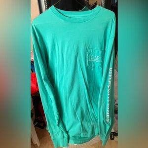 Vineyard Vines Men's Teal Long Sleeve Shirt
